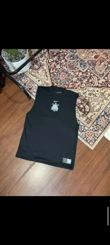 Regata oversized Corinthians preta/branca 