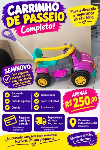 Vende se carrinho de passeio de menina em ótimo estado sou o primeiro dono completo