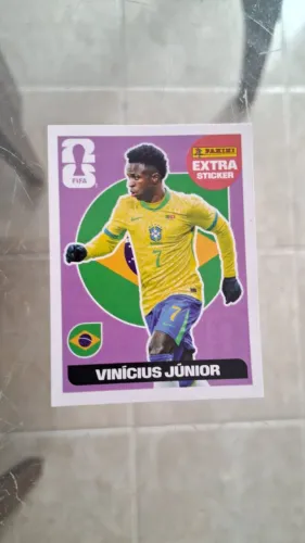 Figurinha Extra Legend Base / Roxo Vinicius Junior Copa 2026