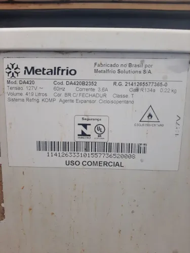 VENDO FREZZER METALFRIO 420 LITROS