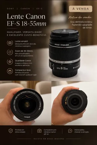 ? VENDO LENTE CANON EF-S 18-55mm IS
