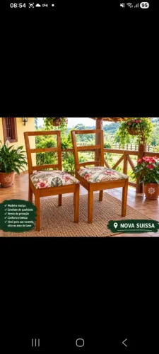 CONJUNTO 02 E 04 CADEIRAS. MADEIRA MACIÇA, IDEAL SITIO, POUSADA, CHÁCARA VALOR UNITÁRIO 