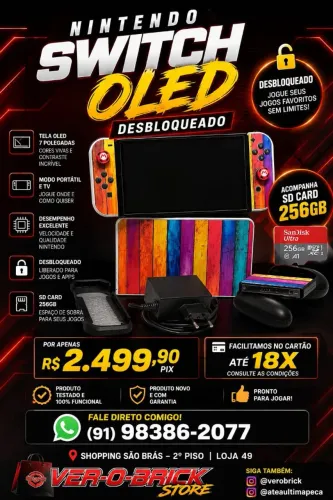 Nintendo Switch Oled Desbloqueado
