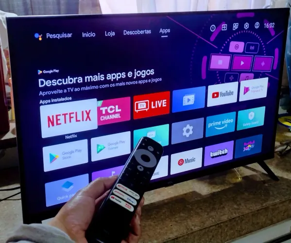 Tv Smart Android TCL 32 semi nova.( Entrego)