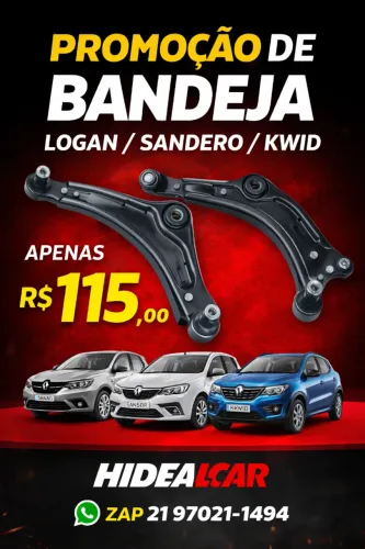 Bandejas de logam e Sandero e kwid