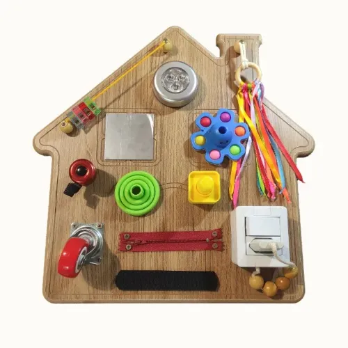 Painel Sensorial Interativo Montessoriano - Casinha