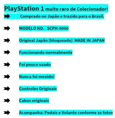 PlayStation 1 - O vovô dos PlayStation- item de colecionador 