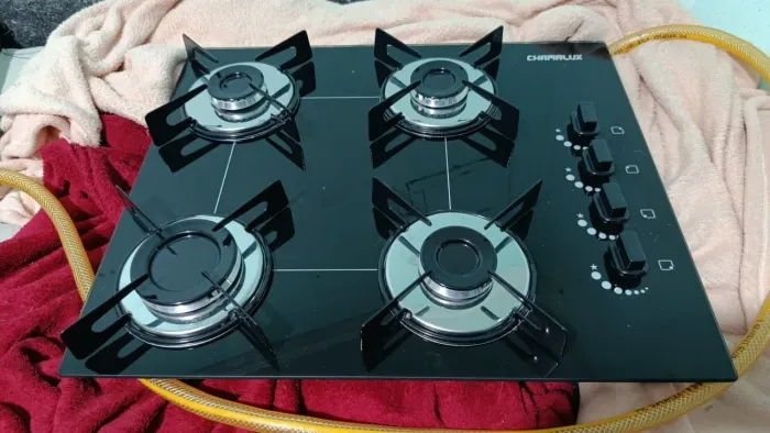 Fogão Cooktop Chamalux 4 Bocas Ultra Chama Preto 127v/220v