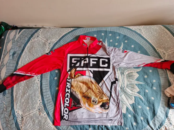 Camisa manga longa de pesca São Paulo BRK Fishing Anti-UV