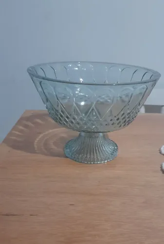 Fruteira de vidro grosso