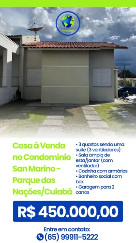 Casa à Venda no Condomínio San Marino - Parque das Nações/Cuiabá