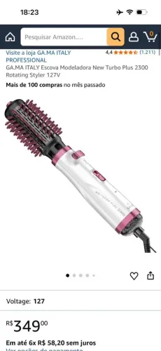 ESCOVA ROTATIVA GAMA ITALY PROFISSIONAL