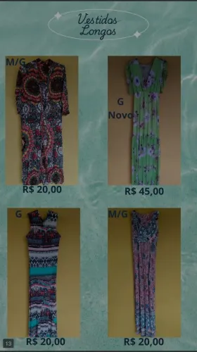 Vestidos longos,curtos e saias