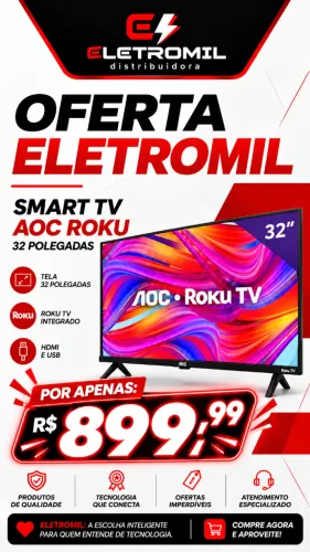 Smart TV 32" HD AOC 32S5155/78G: