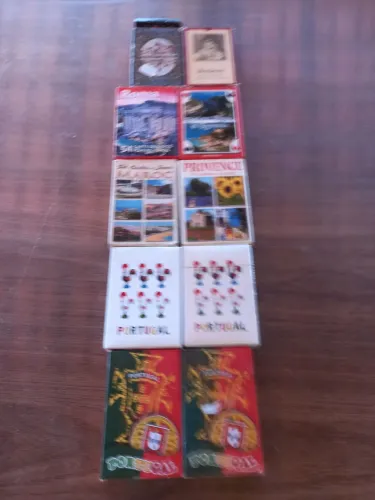 Lote coleção 10 baralhos souvenir viagem Europa/Marrocos/Portugal.