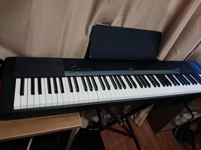  Piano Digital Casio Cdp-s120 88 Teclas Com Pedal E Fonte Voltagem + Pedestal