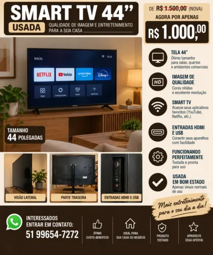 Smart TV 44 Polegadas