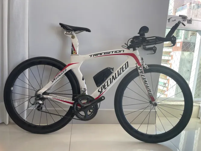 Bike Triathlon Specialized Transition Carbono + Rodas Elite