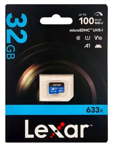 Cartao de memoria para camera - 32 gb micro sd lexar