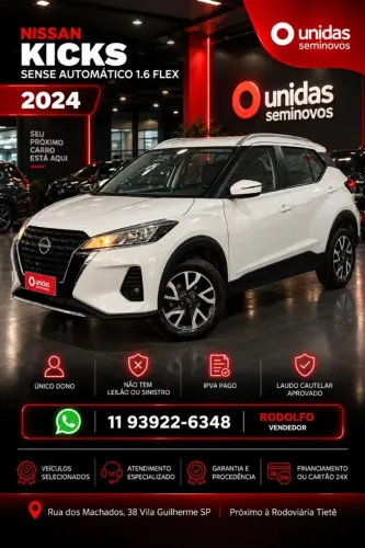 Nissan Kicks Sense 1.6 16V Flex AUT 2024