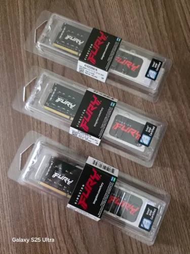 Memória RAM Gamer Notebook, Kingston Fury Impact 16GB DDR4 3200MHz, Nova, Nota Fiscal