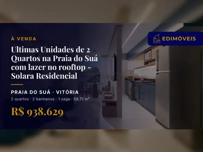 Apartamento 2 quartos na Praia do Suá, ideal para morar ou investir