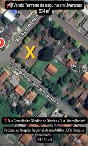 Vendo Terreno de esquina em Uvaranas - 924 m²