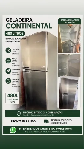 Geladeira continental Copacabana 480L