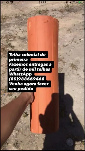 Telha colonial de primeira e intermediária