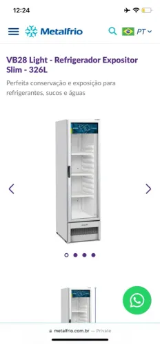 Expositor/Refrigerador Metal frio 326L