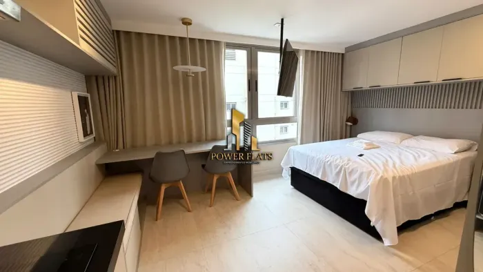 Studio para locação em Pinheiros 28 m², mobiliado, andar alto | AG Glam