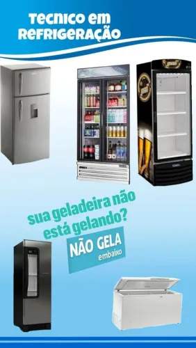 Serviços refrigeração, conserto, manutenção, reparo parte