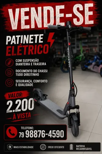 Patinete elétrico novo