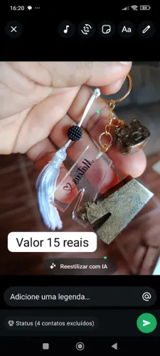Chaveiros eternizaçao peçonalizados feito a mão com d coração