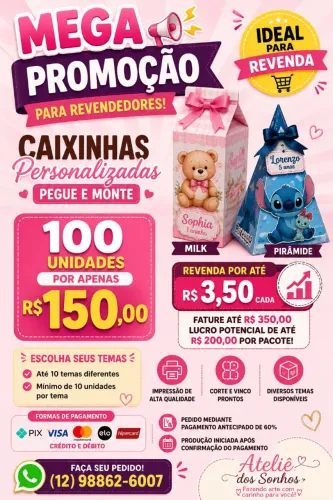 Kit caixinha. De aniversário pra revender  
