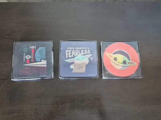 Porta Copos / Apoio Para Copos Oficial Star Wars. 4 Peças!