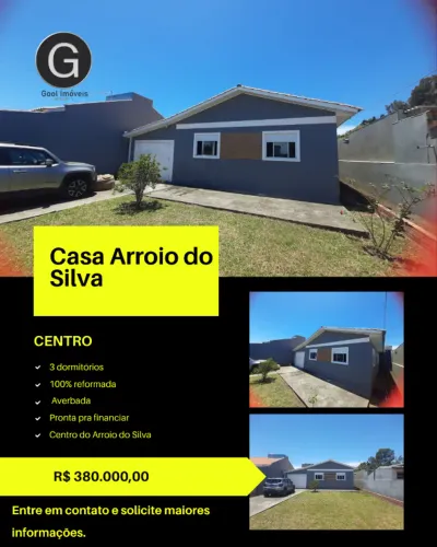 Casa Centro Arroio do Silva, 3 dormitórios...