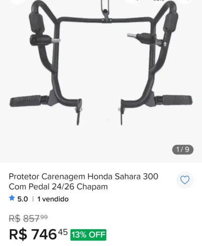 Acessórios Sahara 300 protetor de carenagem