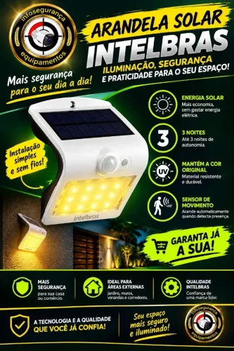 Arandela solar intelbras