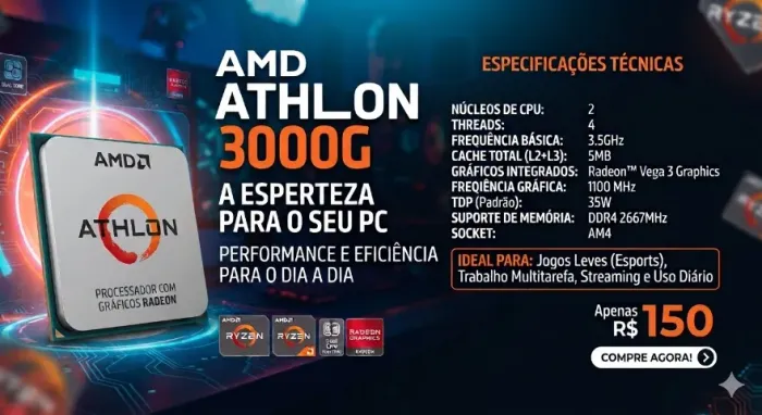 Processador AMD Athlon 3000g