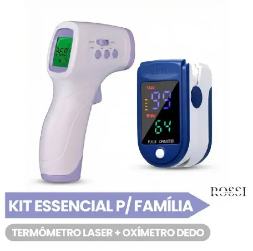Kit oximetro e termômetro infravermelho