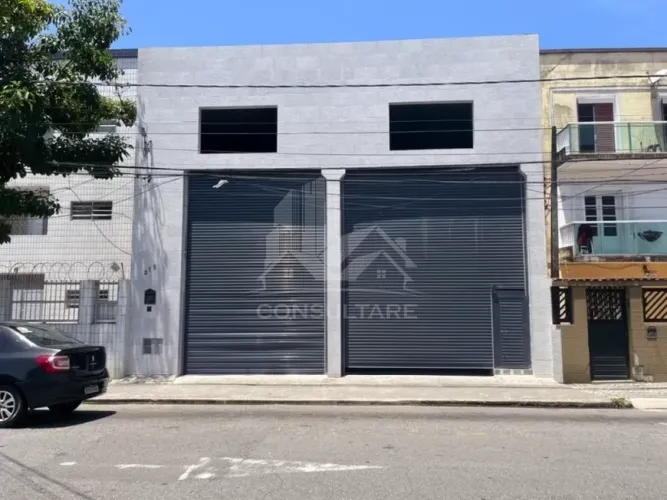 Galpão comercial 510m², 4 salas, mezanino Gonzaguinha, São Vicente/SP