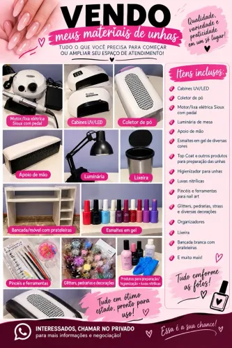 VENDO KIT COMPLETO PARA ALONGAMENTO/UNHAS ?