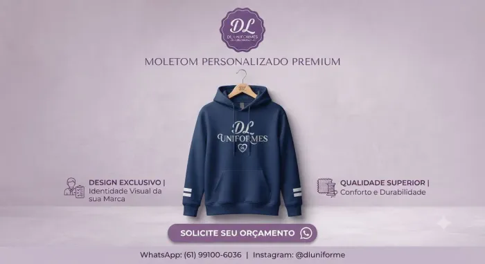 Moletom Unissex Personalizado - Uniformes Profissionais - Escolar