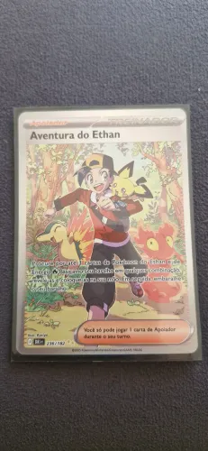 Carta Pokémon Aventura do Ethan 236/182 full art rivais predestinados NM