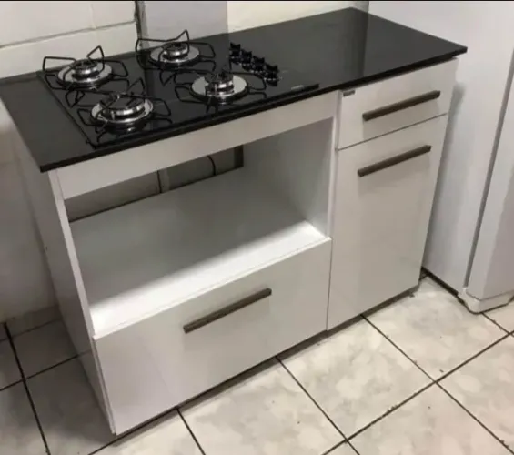 BALCÃO COOKTOP VIOLETA 4 OU 5 BOCAS 1,14CM COM GAVETA