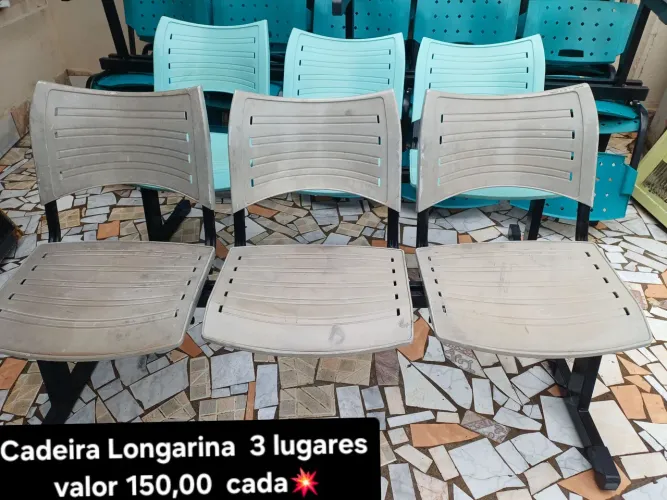 Cadeira Longarina 3 lugares