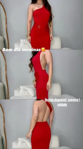 Vestido vermelho (novo) decote nas costas 