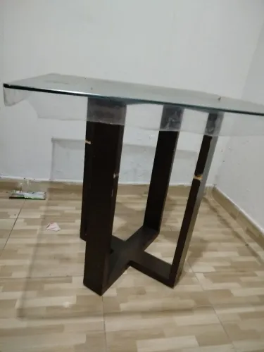 Mesa tampo de vidro