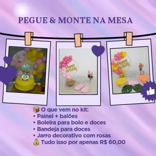 Pegue e monte na mesa